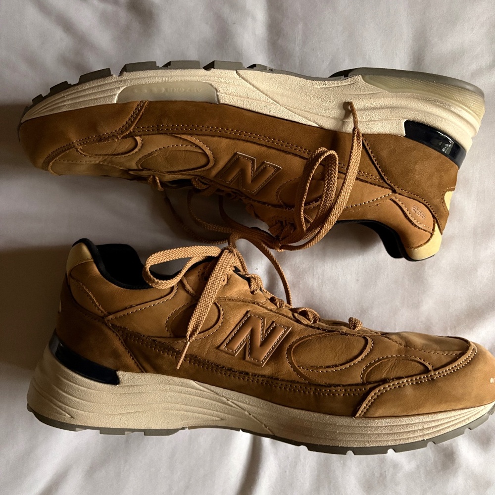 New Balance 992 Tan and Brown Sneakers